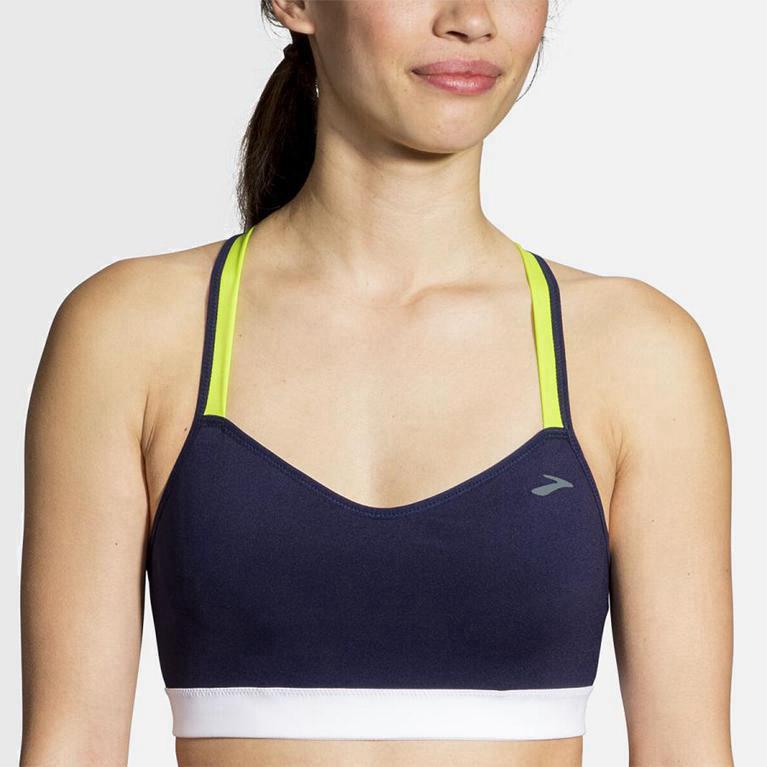 Brooks Women's Uprise Crossback Running Bra Singapore - Blue (69807-OTSU)